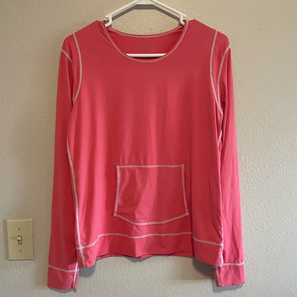Athleta Tops - ❌SOLD❌ Athleta Womens Rash Guard Swim Surf Shirt Long Sleeve Pink Sun Shade sz M